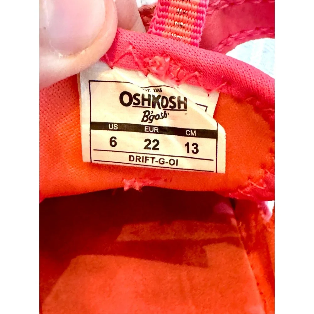 OshKosh Bgosh Toddler Girls Pink‎ Water Sandals Drift-G-OI Size 6 US 22 EUR